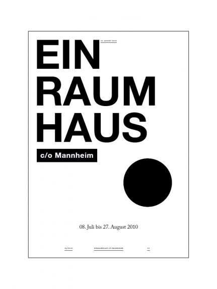 "EINRAUMHAUS C/O MANNHEIM" ISBN: -