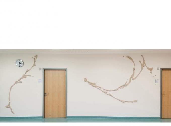 "Lalande 21185" 2013 Wolfgang Flad, relief, wallpiece, art in building