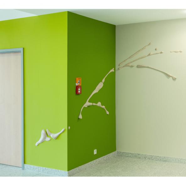 "Lalande 21185" 2013 Wolfgang Flad, relief, wallpiece, art in building
