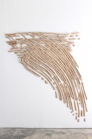 "Untitled broom" (positive mural relief) 2016 Wolfgang Flad