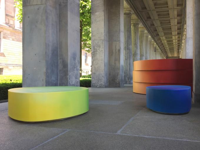 "Kolonnaden Bar" 2017 & 2018 Wolfgang Flad, art in building, bar, furniture, Staatliche Museen zu Berlin