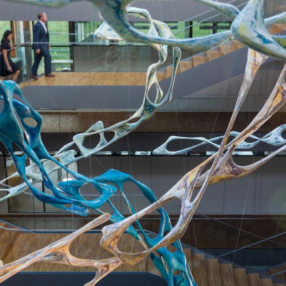 "Supersynapse" 2017 Wolfgang Flad, relief, installation, art in building