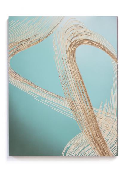 "UNTITLED fade broom AG" 2018 Wolfgang Flad, Relief, artwork, wallsculpture, wood, Holz, Kunst, broom, Pinsel
