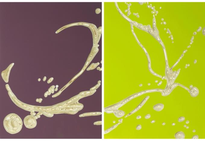 "Untitled" double-series 2010 Wolfgang Flad, Relief, tryptichon, artwork, wallsculpture, wood, holz, Kunst